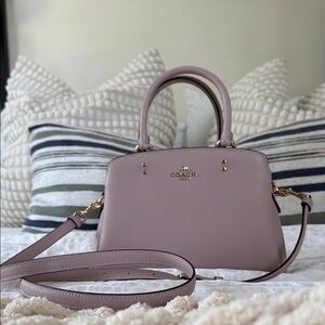 Coach Pink Satchel Bag with Detachable Strap